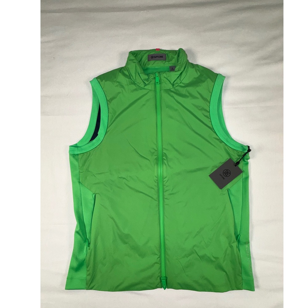 G/FORE Mens Mid-Layer Golf Vest Lime Green GMO000047 Size M NWT‎